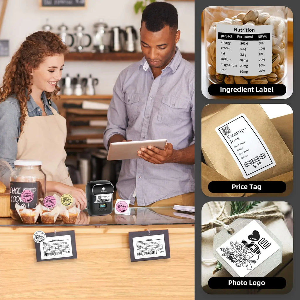 Phomemo M110 M221 M220 M120 Label Maker Multifuntional Mini Label Printer Bluetooth Thermal Printer Inkless for Small Business