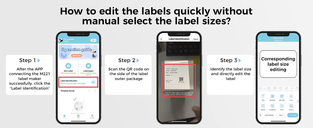 Phomemo M110 M221 M220 M120 Label Maker Multifuntional Mini Label Printer Bluetooth Thermal Printer Inkless for Small Business