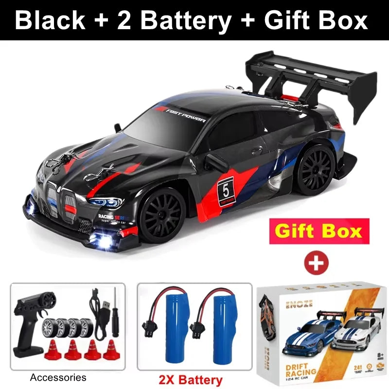 RC Drift Car 4WD Remote Control Car Vehicle with LED Lights Truck 20KM/H High Speed Racing Toy Gift for Adults Boys Girls Kids