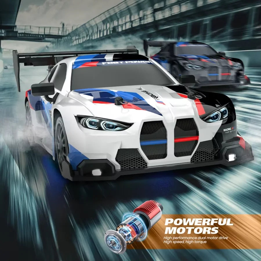 RC Drift Car 4WD Remote Control Car Vehicle with LED Lights Truck 20KM/H High Speed Racing Toy Gift for Adults Boys Girls Kids