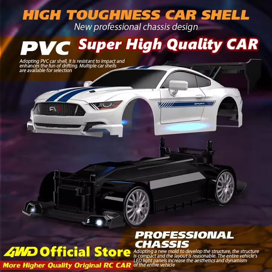 4WD Remote Control Drift Car 1:24 Mini Remote Control Racing Car Model 2.4G Radio High Speed RC Car Boy Toy Gift