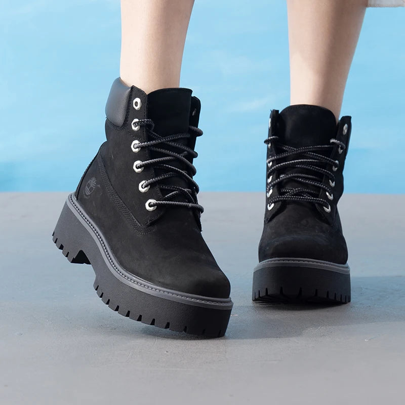 Timberland Women's Shoes, Comfortable Height-Increasing Thick-Soled Boots, New High-Top Boots, Versatile Casual Boots A5Rh5015