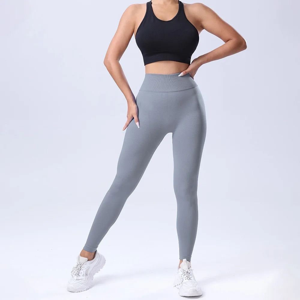 V Waist Leggings Women Seamless Yoga Pants High Waist Liftting Tights Fashion Slim Workout Running Sports Leggings