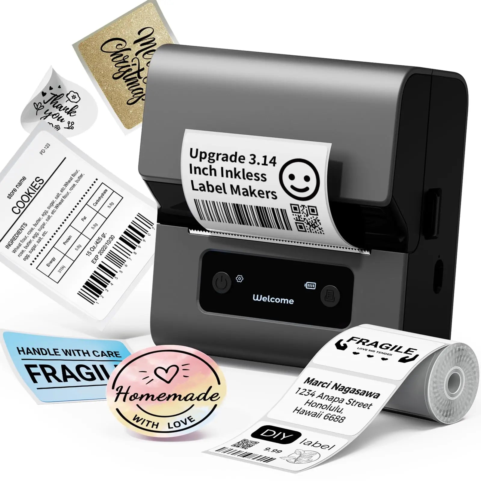 Phomemo M110 M221 M220 M120 Label Maker Multifuntional Mini Label Printer Bluetooth Thermal Printer Inkless for Small Business
