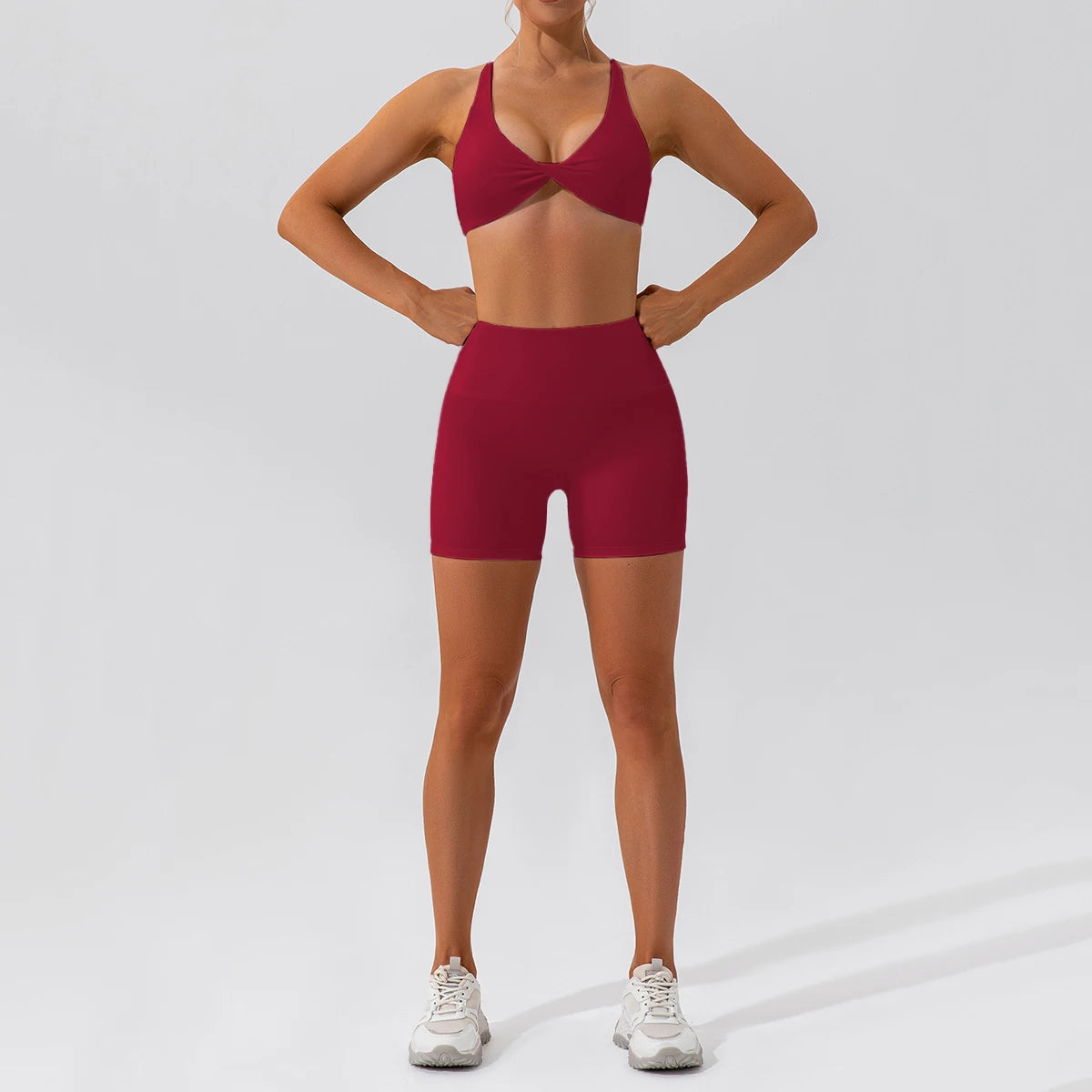 Hearuisavy Summer 2PCS Long Sleeve Gym Set Women Yoga Clothes Quick-Drying Sportswear Running Leggings Workout Sports Crop Top