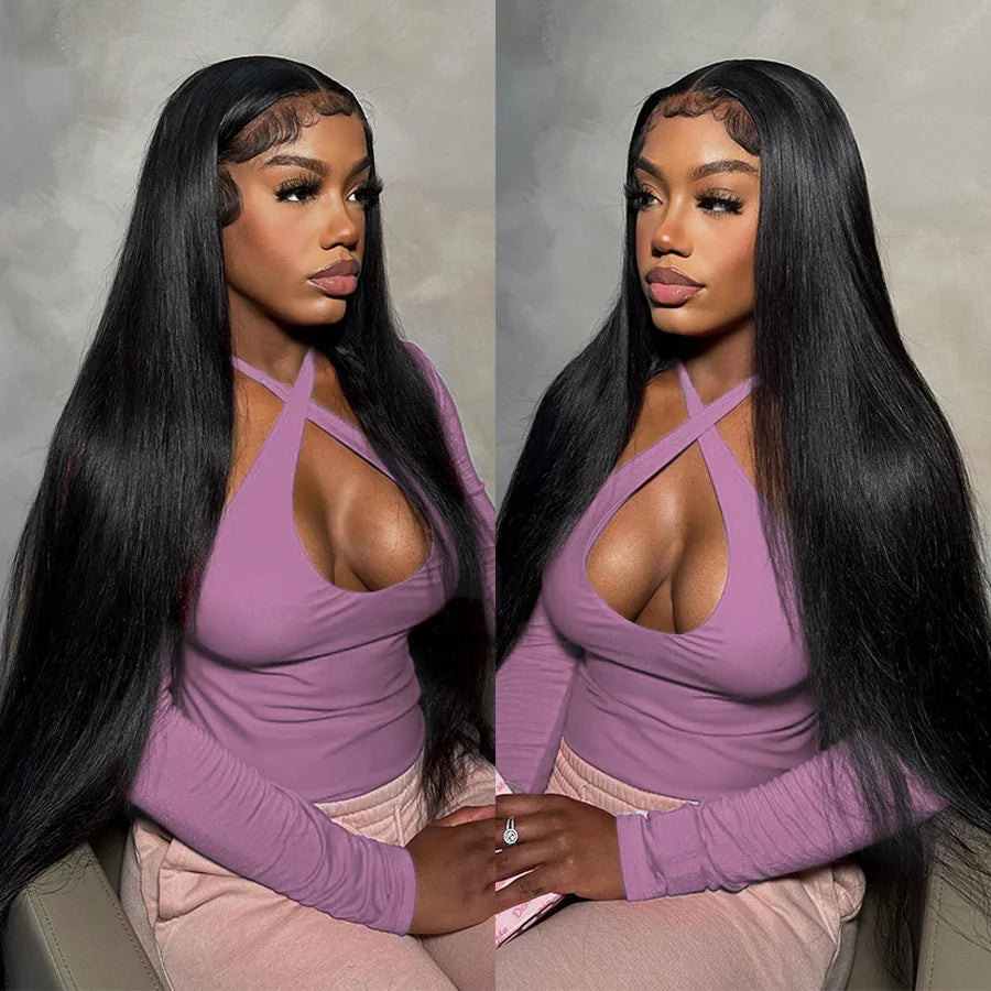 Straight Human Hair Bundles 10A Raw Hair Bundles 100% Human Hair Extensions Natural Black Brazilian Hair Weave Bundles for Women 20 22 24 Inch Bundle Deals Fast Shipping 1/3/4 Pcs Bundles 40 Inch Natural Black No Shedding
