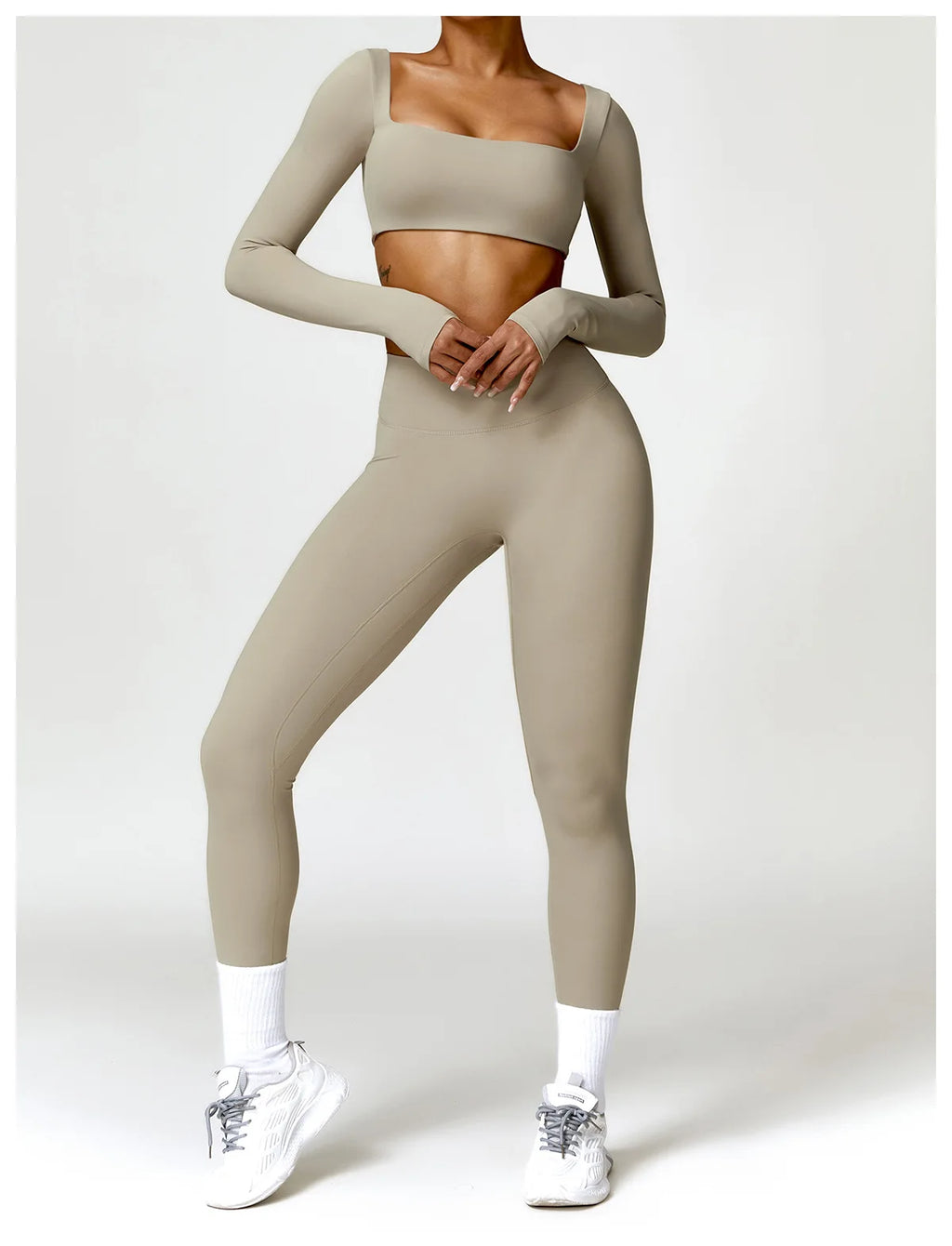 Summer 2PCS Yoga Suit Sports Set Women Quick-Dry Gym Set Women Tracksuit Running Workout Long Sleeve Sports Shirt Yoga Clothing