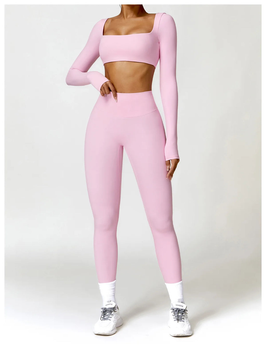 Summer 2PCS Yoga Suit Sports Set Women Quick-Dry Gym Set Women Tracksuit Running Workout Long Sleeve Sports Shirt Yoga Clothing