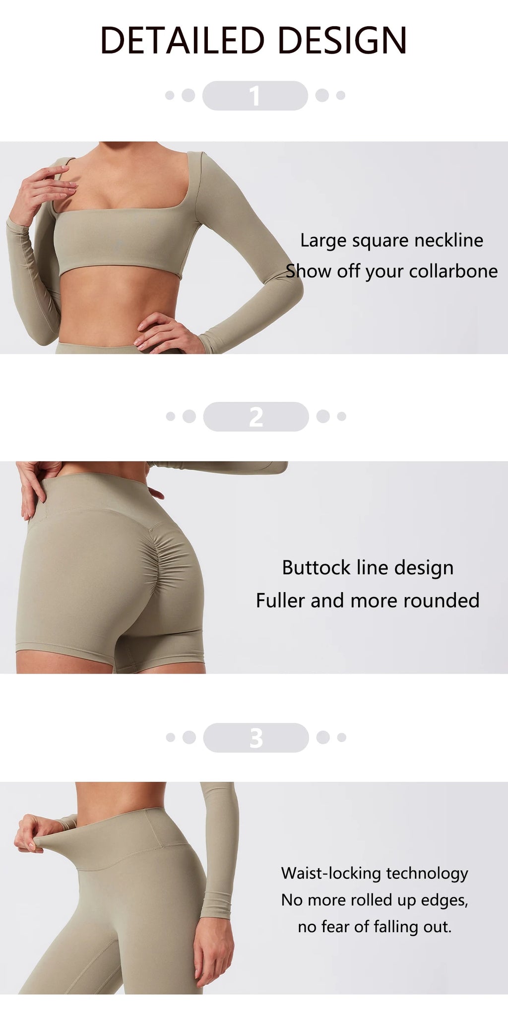 Hearuisavy Summer 2PCS Long Sleeve Gym Set Women Yoga Clothes Quick-Drying Sportswear Running Leggings Workout Sports Crop Top
