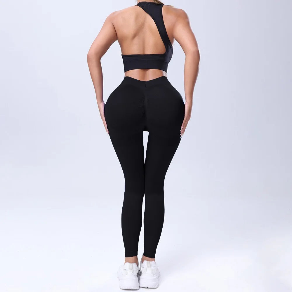 V Waist Leggings Women Seamless Yoga Pants High Waist Liftting Tights Fashion Slim Workout Running Sports Leggings