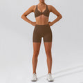 Hearuisavy Summer 2PCS Long Sleeve Gym Set Women Yoga Clothes Quick-Drying Sportswear Running Leggings Workout Sports Crop Top