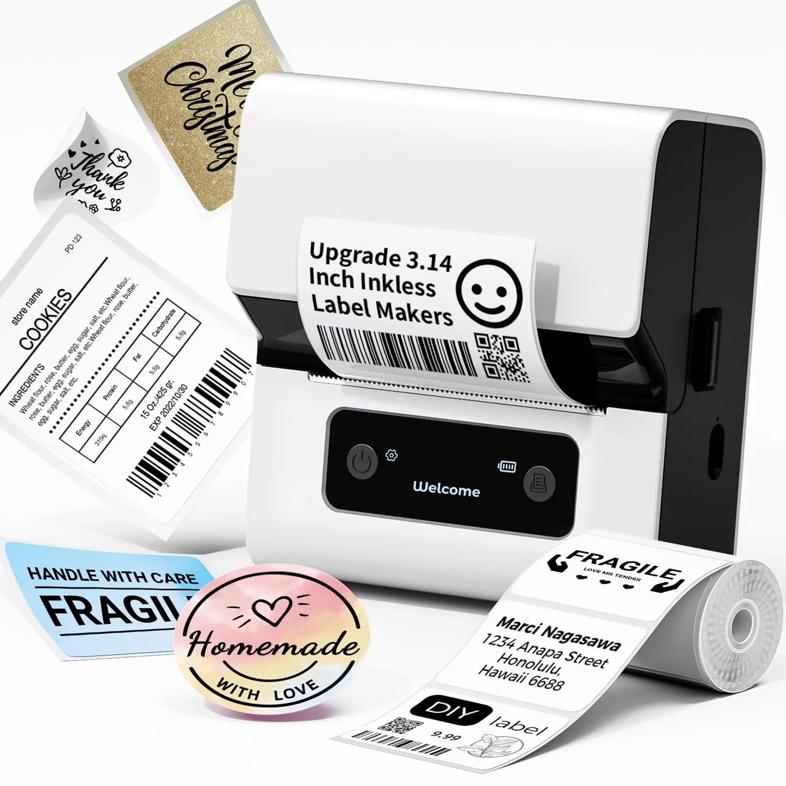 Phomemo M110 M221 M220 M120 Label Maker Multifuntional Mini Label Printer Bluetooth Thermal Printer Inkless for Small Business