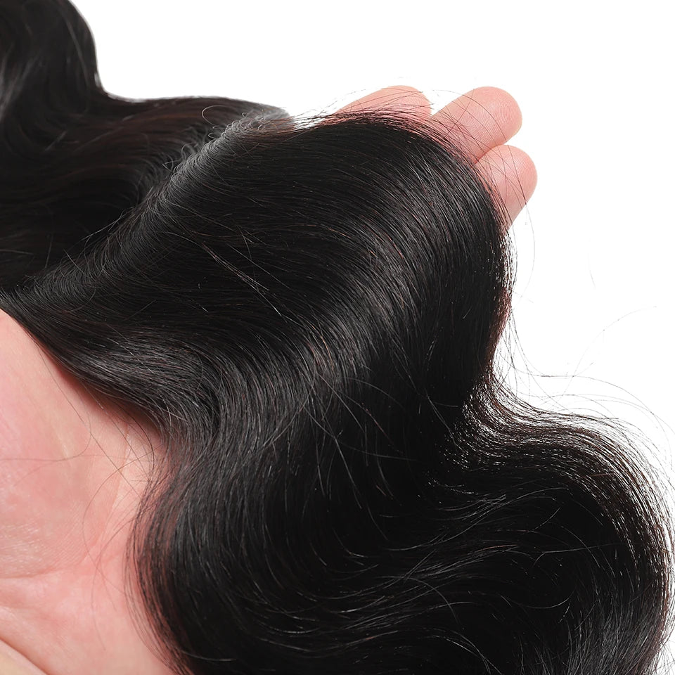 Body Wave Bundles Human Hair Indian Hair Weave Bundles 1/3/4 Pcs Bundles Natural Black 10-30 Inch Remy Hair Extensions Tissage